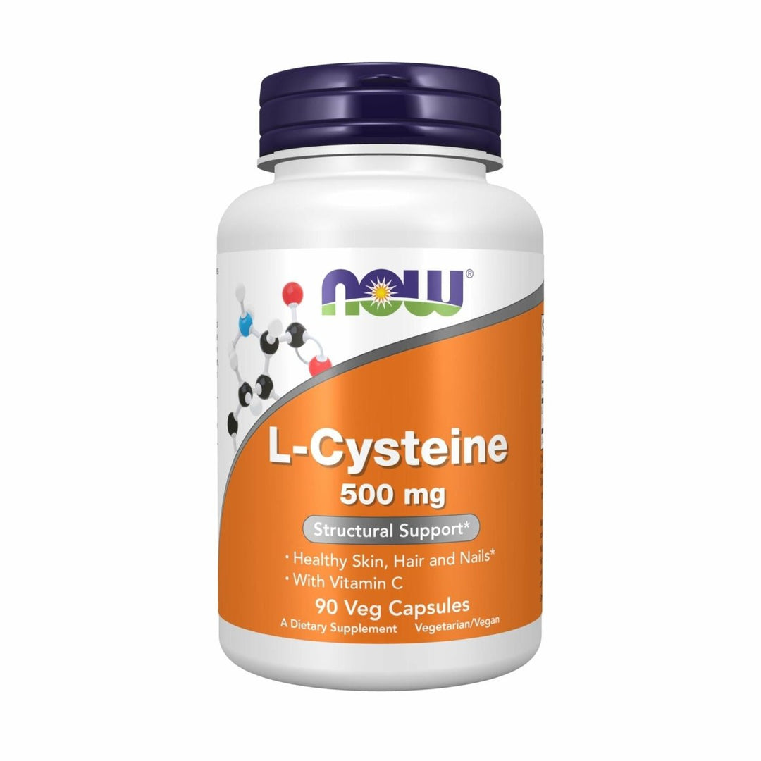 NOW Foods, L - Cysteine 500 mg, 90 Veg Capsules - Healthy Skin, Hair, and Nails* with Vitaman C - The Oasis of Health