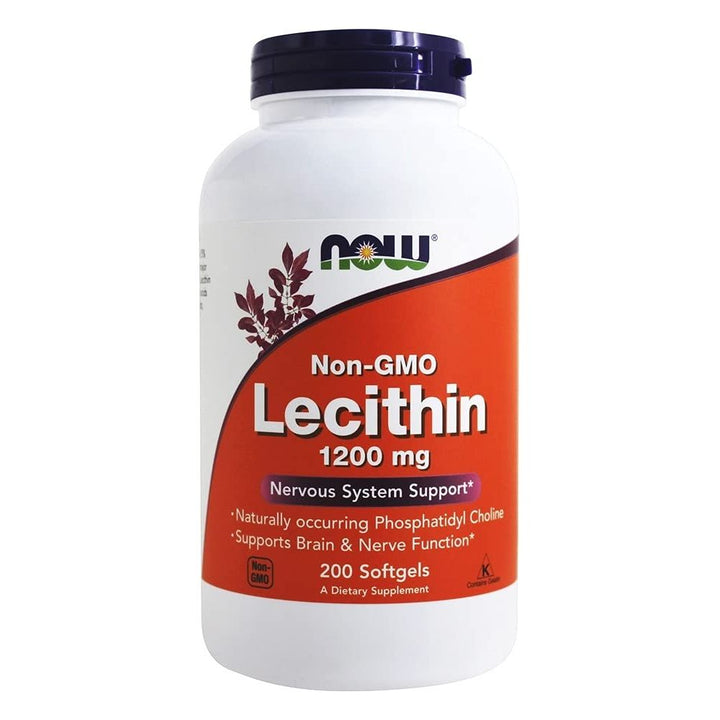 Now Foods Lecithin 1200 mg 200 Softgels - 2212 - The Oasis of Health