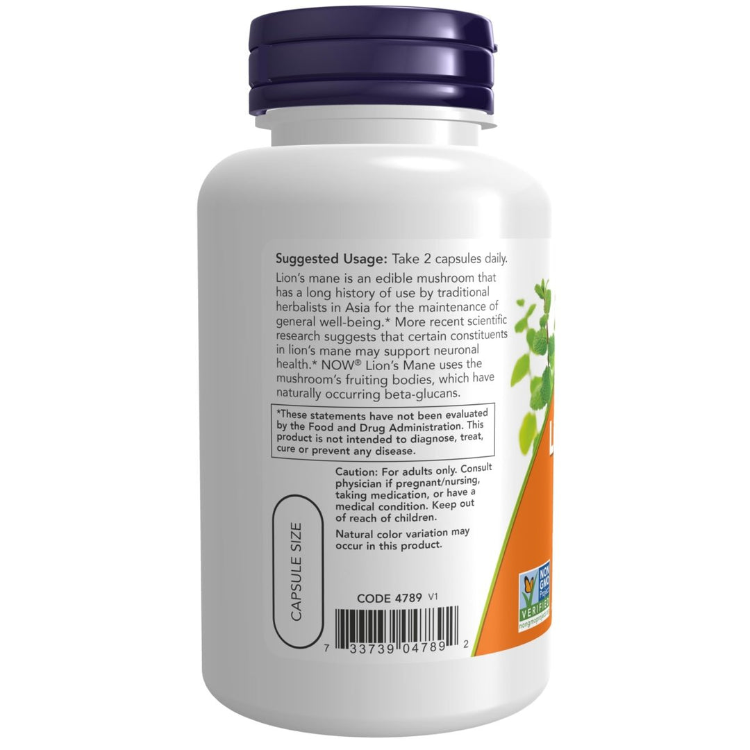 Now Foods Lion's Mane 500 mg 60 Vcaps - The Oasis of Health