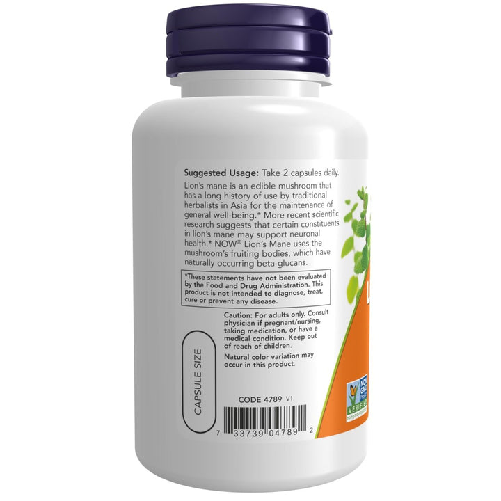 Now Foods Lion's Mane 500 mg 60 Vcaps - The Oasis of Health
