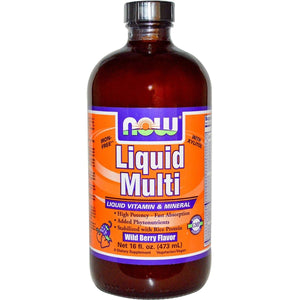 Now Foods Liquid Multi Wild Berry Flavor 16oz - 3773 - The Oasis of Health