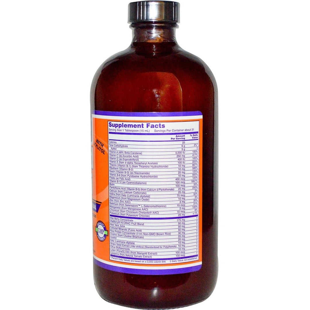 Now Foods Liquid Multi Wild Berry Flavor 16oz - 3773 - The Oasis of Health