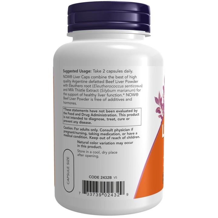 Now Foods Liver Caps 100 Capsules - 2432 - The Oasis of Health