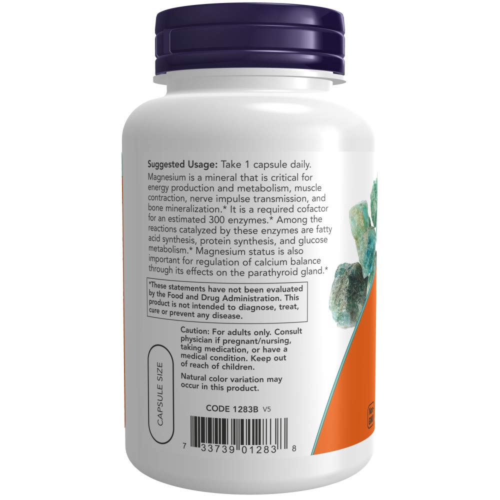 Now Foods Magnesium Caps 400mg 180 Vcaps - 1283 - The Oasis of Health