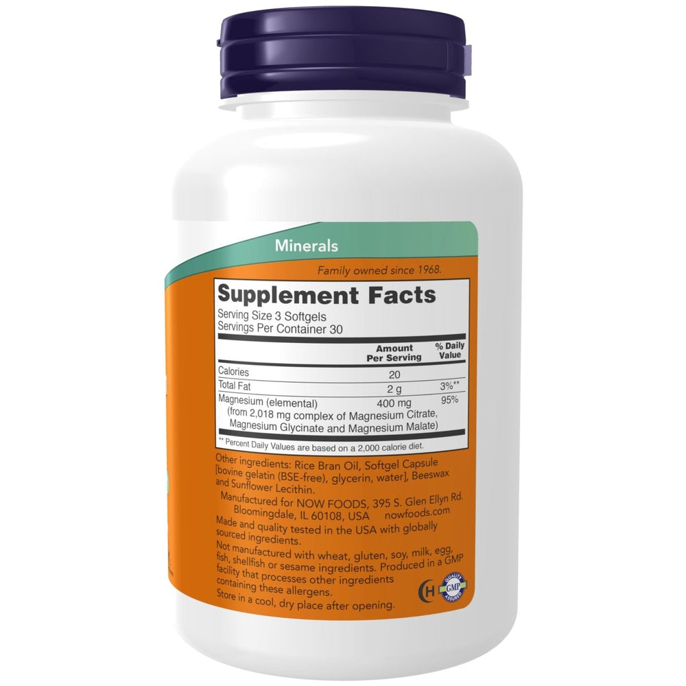Now Foods Magnesium Citrate 200 mg 100 Tablets - 1290 - The Oasis of Health