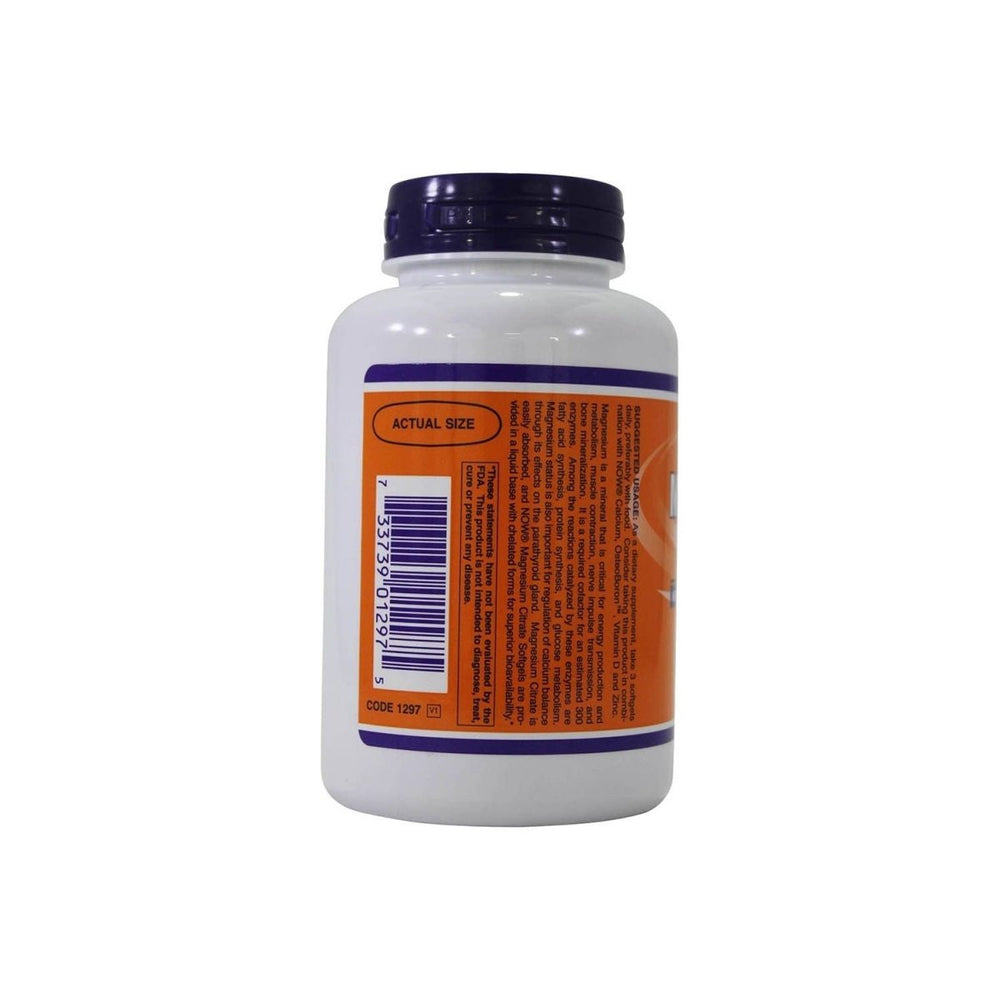 Now Foods Magnesium Citrate 90 Softgels - 1297 - The Oasis of Health