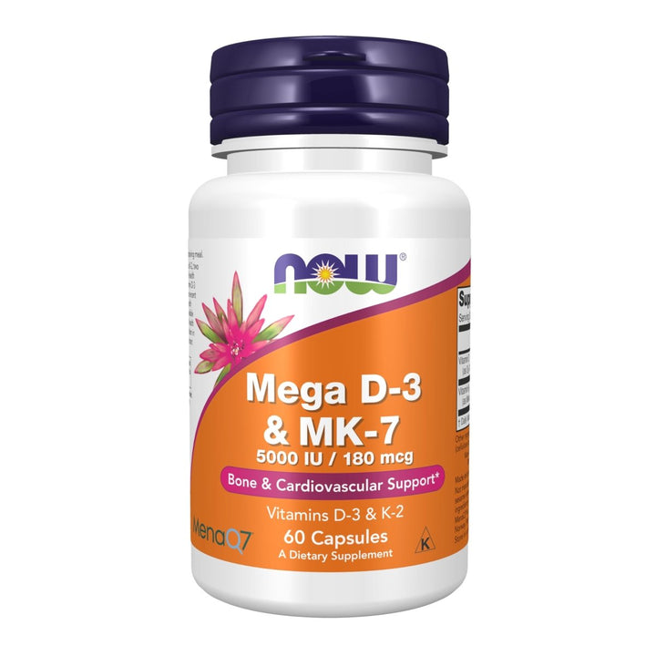 Now Foods Mega D - 3 &amp; MK - 7 60 Vcaps - 0384 - The Oasis of Health