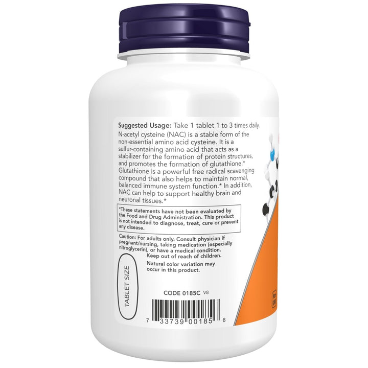 Now Foods NAC 1000 mg 120 Tablets - 0185 - The Oasis of Health
