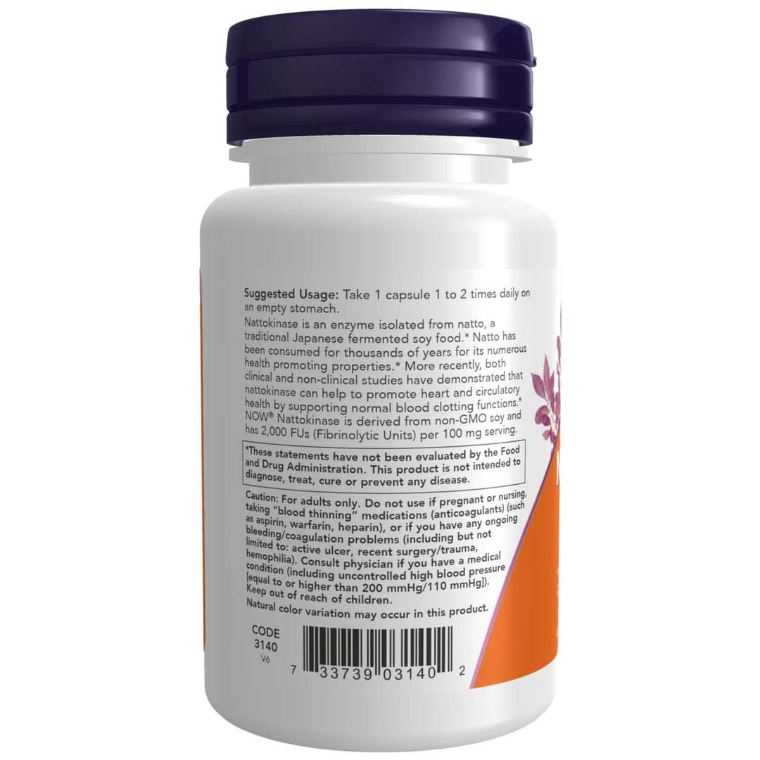 Now Foods Nattokinase 100 mg 60 Vcaps - 3140 - The Oasis of Health