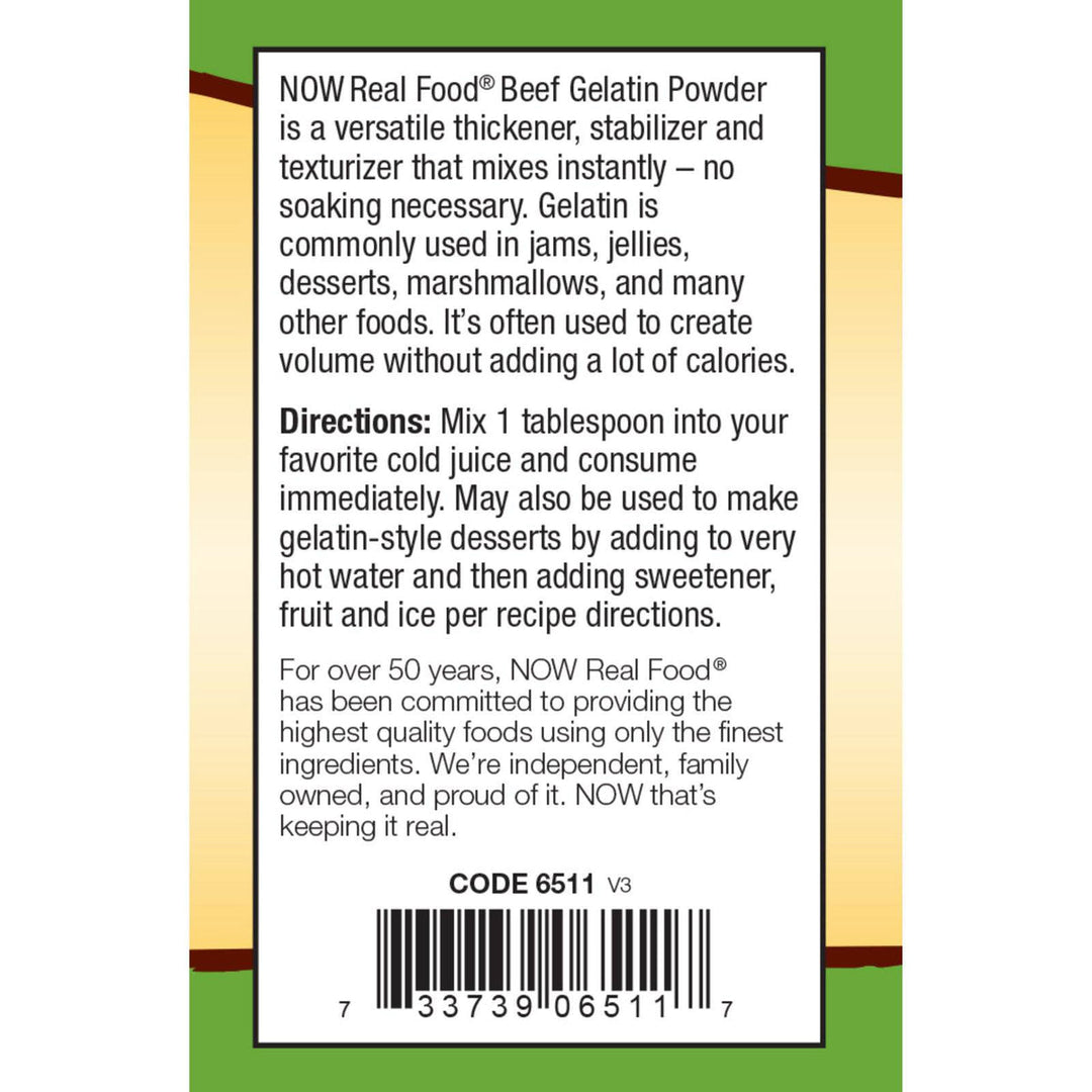 Now Real Foods Beef Gelatin Powder 4 Pounds - 6511 -