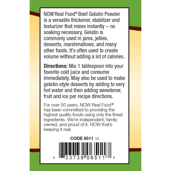 Now Real Foods Beef Gelatin Powder 4 Pounds - 6511 -