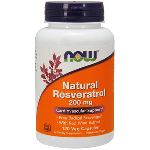 Now Foods Natural Resveratrol 200 mg 120 Vcaps - 3354 - The Oasis of Health