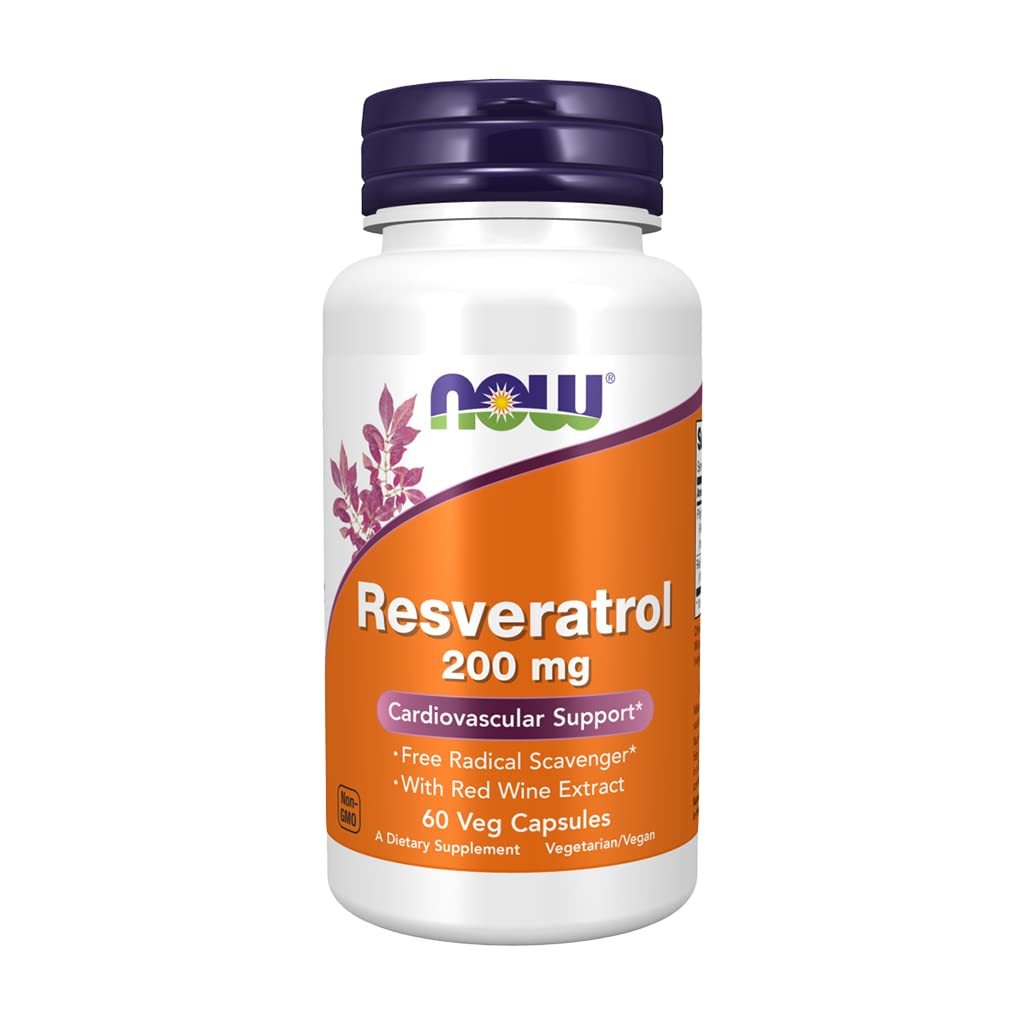Now Foods Natural Resveratrol 200 mg 60 Vcaps - 3353 - The Oasis of Health