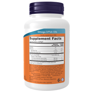 Now Foods Omega - 3, Molecularly Distilled & Enteric Coated 180 Softgels - 1657 - The Oasis of Health