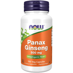 Now Foods Panax Ginseng 500 mg 100 Vcaps - 4012 - The Oasis of Health