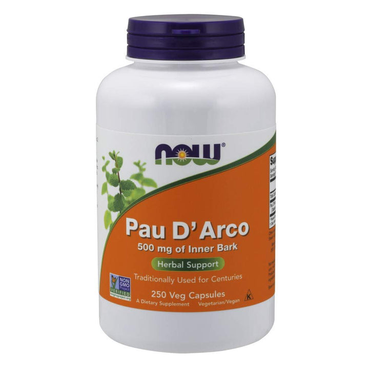 Now Foods Pau D'Arco 500 mg 250 Vcaps - 4726 - The Oasis of Health