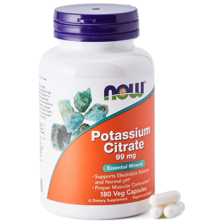 Now Foods Potassium Citrate 99 mg 180 Vcaps - 1448 - The Oasis of Health