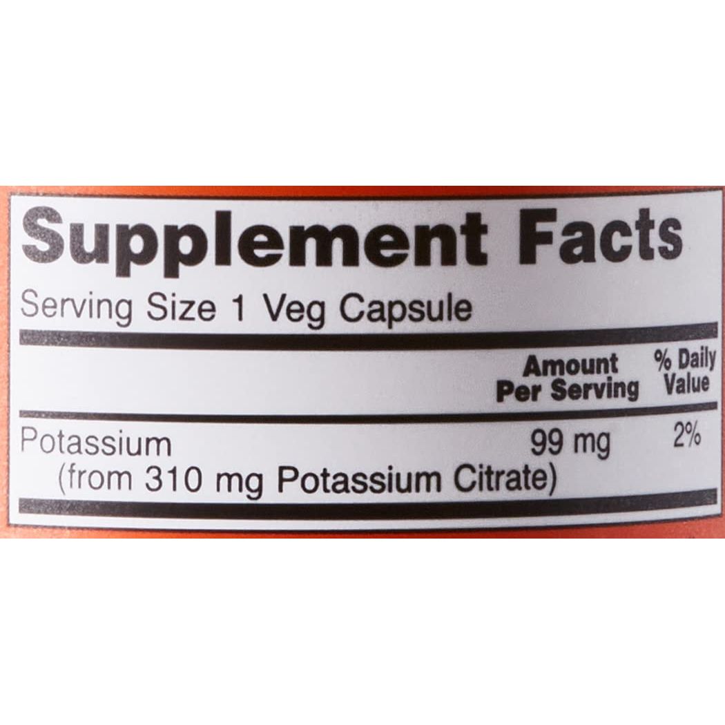 Now Foods Potassium Citrate 99 mg 180 Vcaps - 1448 - The Oasis of Health