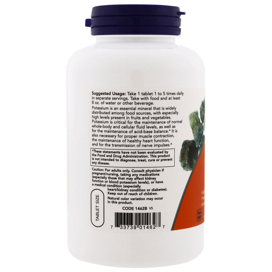 Now Foods Potassium Gluconate 99 mg Vegetarian 250 Tablets - 1462 - The Oasis of Health
