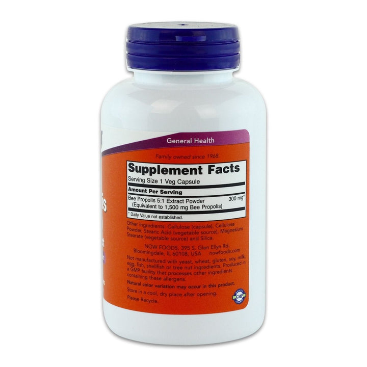 Now Foods Propolis 1500 100 Vcaps - 2540 - The Oasis of Health