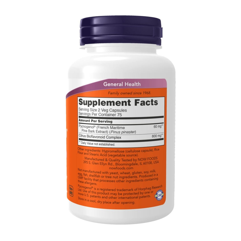Now Foods Pycnogenol 30mg 150 Vcaps - 3266 - The Oasis of Health