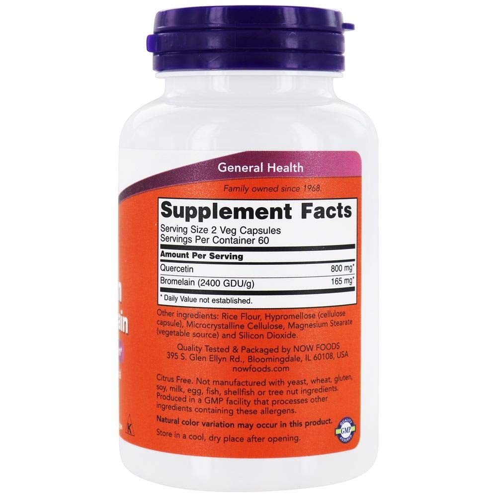 Now Foods Quercetin with Bromelain 120 Vcaps - 3070 - The Oasis of Health