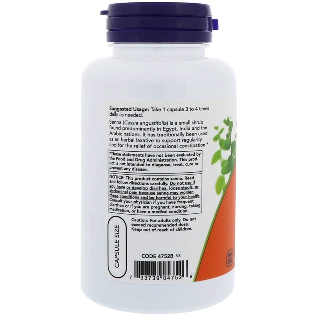 Now Foods Senna Leaves 470 mg 100 Vcaps - 4752 - The Oasis of Health