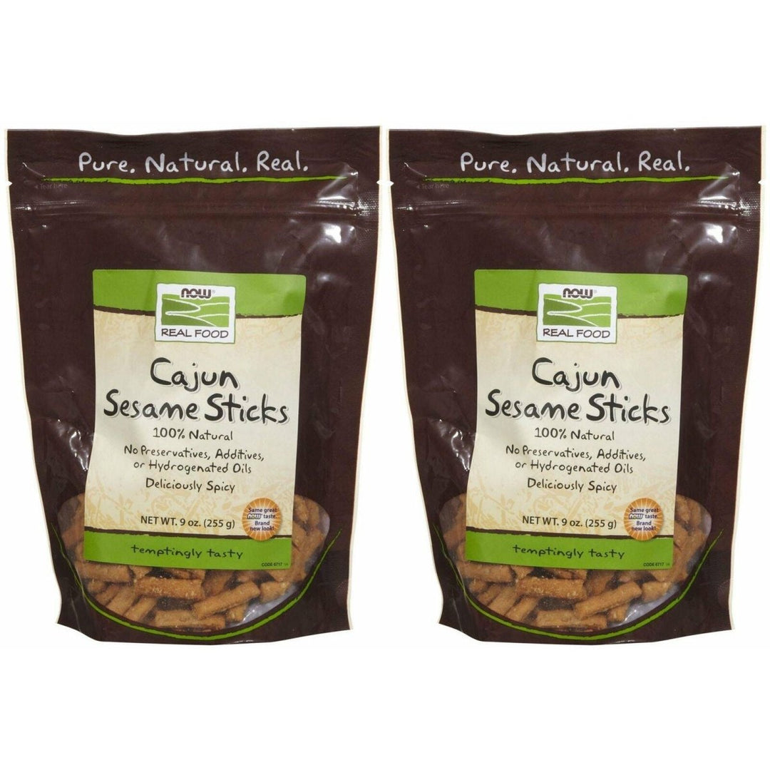 NOW Foods Sesame Sticks Cajun - 9 oz - 2 pk - The Oasis of Health