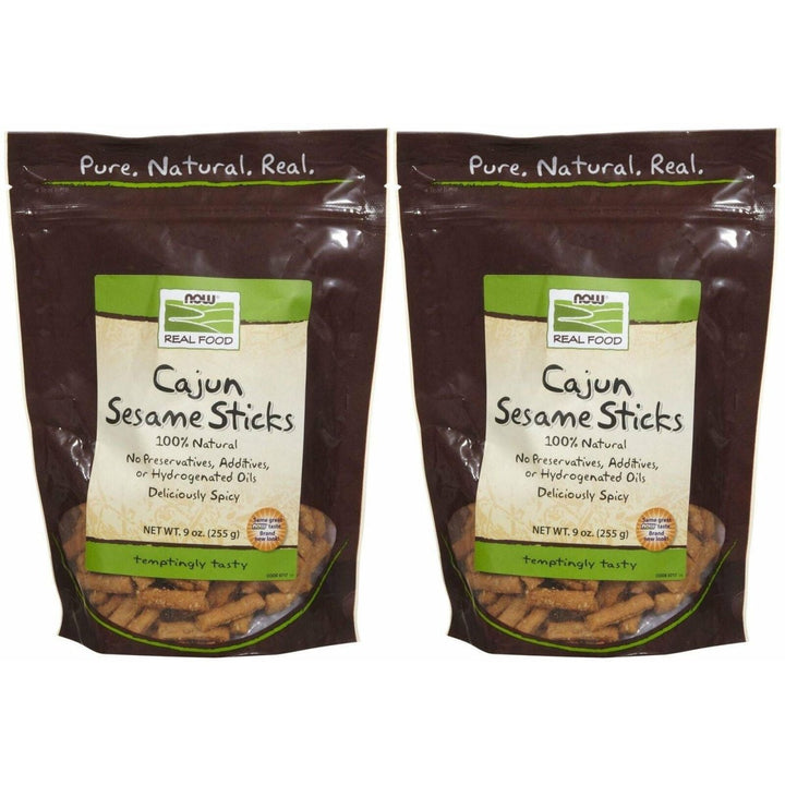 NOW Foods Sesame Sticks Cajun - 9 oz - 2 pk - The Oasis of Health
