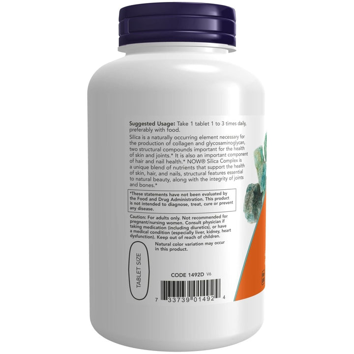 Now Foods Silica Complex 180 Tablets - 1492 - The Oasis of Health