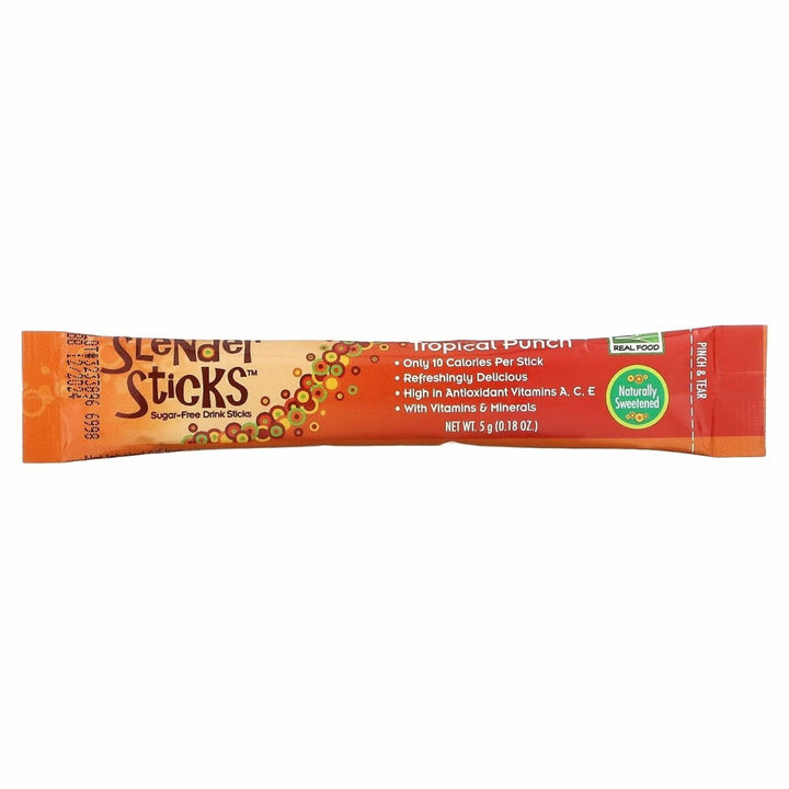 NOW Foods, Slender Sticks, Tropical Punch, 15 Calories Per Stick, Refreshingly Delicious, with Antioxidant Vitamins A,C, E, 12/Box - The Oasis of Health