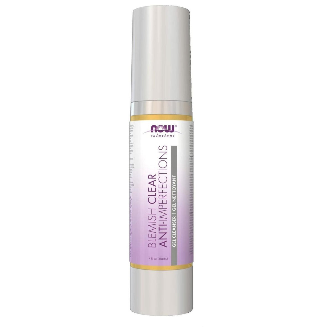 NOW Foods Solutions, Blemish Clear Gel Cleanser, Gentle Deep Cleansing, Cleans Pores, Purify, 4 - Ounce - The Oasis of Health