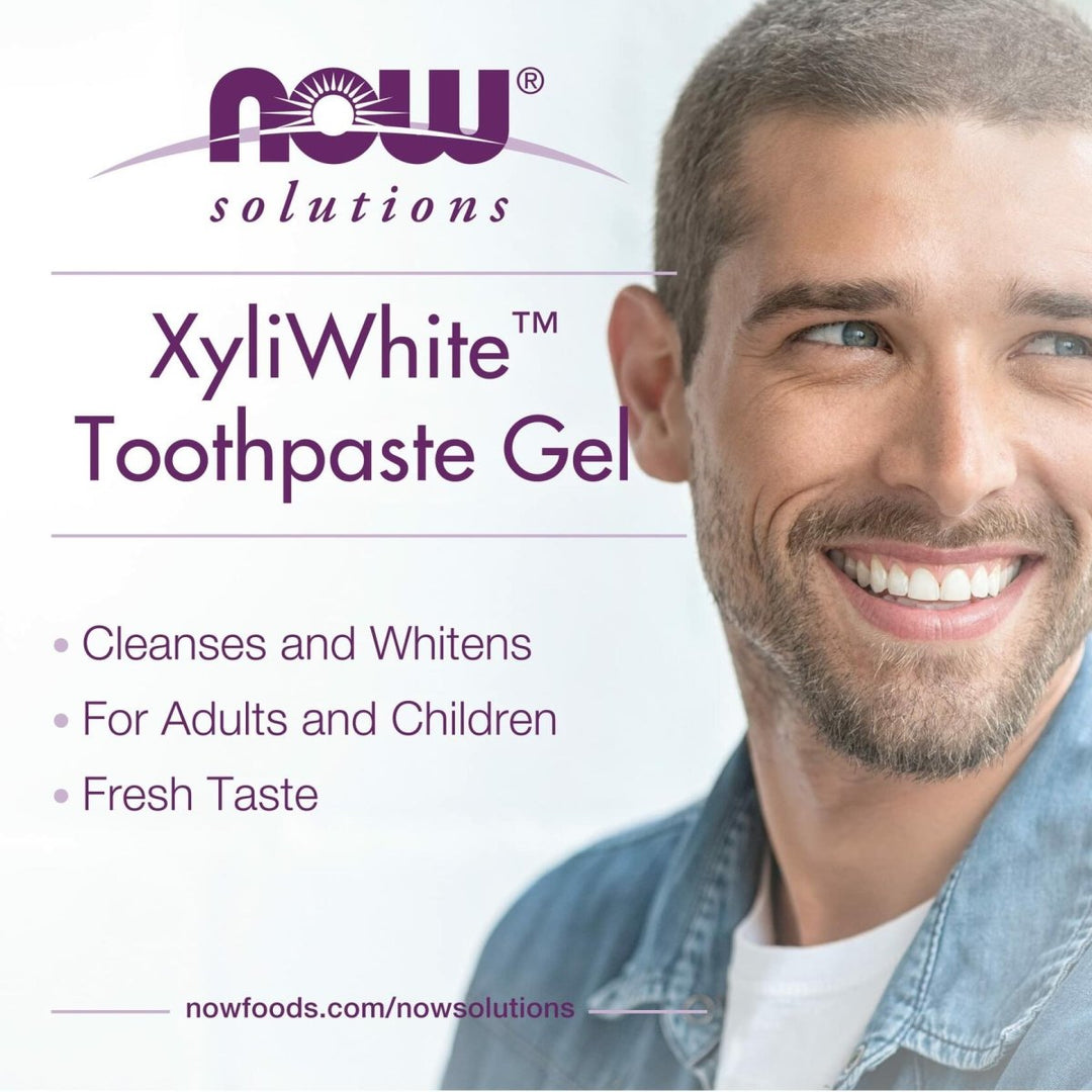 NOW Foods Solutions, Xyliwhite™ Toothpaste Gel, Coconut Oil, Cleanses and Whitens, Cool Coconut - Mint Taste, 6.4 - Ounce - The Oasis of Health