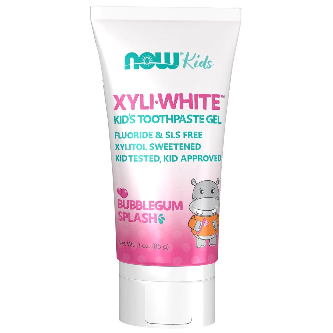 NOW Foods Solutions, Xyliwhite™ Toothpaste Gel for Kids, Bubblegum Splash Flavor, Kid Approved! 3 - Ounce, packaging may vary - The Oasis of Health