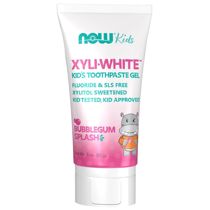 NOW Foods Solutions, Xyliwhite™ Toothpaste Gel for Kids, Bubblegum Splash Flavor, Kid Approved! 3 - Ounce, packaging may vary - The Oasis of Health