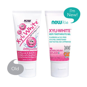 NOW Foods Solutions, Xyliwhite™ Toothpaste Gel for Kids, Bubblegum Splash Flavor, Kid Approved! 3 - Ounce, packaging may vary - The Oasis of Health