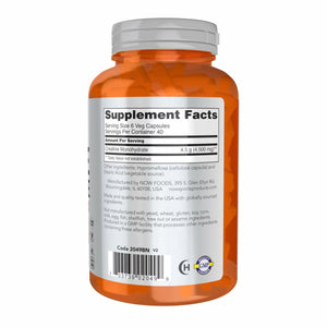 NOW Foods Sports Nutrition, Creatine Monohydrate 750 mg, Mass Building*/Energy Production*, 240 Veg Capsules - The Oasis of Health