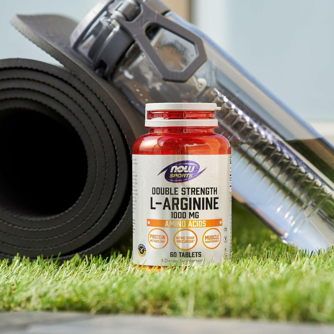 NOW Foods Sports Nutrition, L - Arginine Double Strength 1000mg, Nitric Oxide Precursor, Amino Acids, 60 Tablets - The Oasis of Health