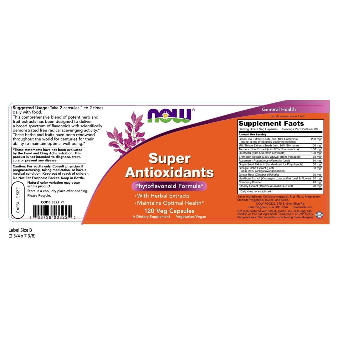 Now Foods Super Antioxidants, 120 caps ( Multi - Pack) - The Oasis of Health