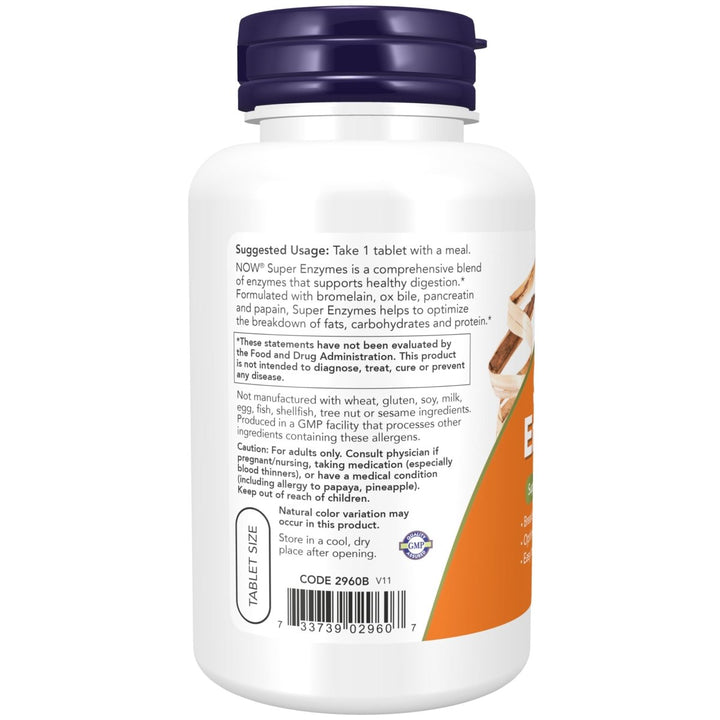 Now Foods Super Enzymes 90 Tablets - 2960 - The Oasis of Health
