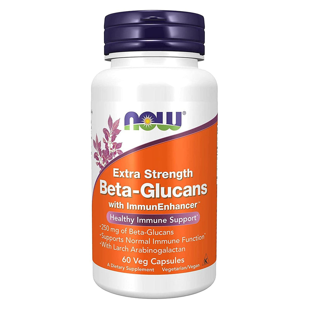 Now Foods Extra Strength Beta-Glucans With ImmunEnhancer 60 Vcaps - 3033 - 2 Pack