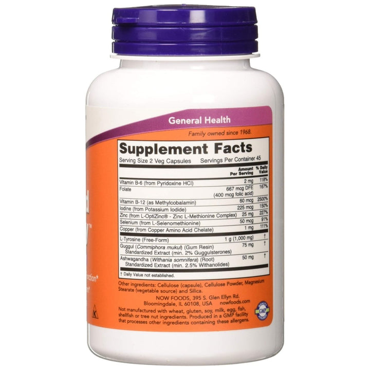 Now Foods Thyroid Energy 90 Vcaps - 3368 - The Oasis of Health