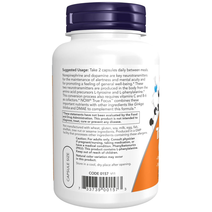 Now Foods True Focus 90 Vcaps - 0157 - The Oasis of Health