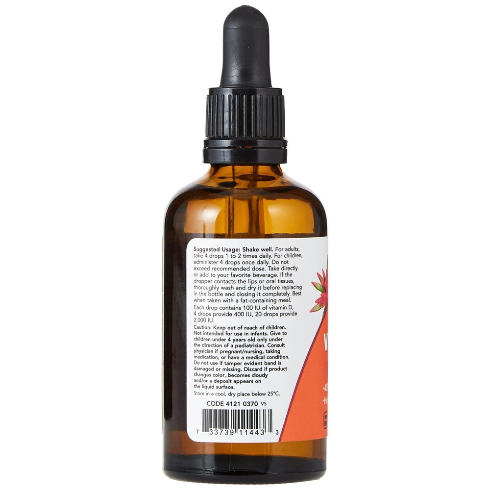 Now Foods Vitamin D3 2oz Liquid - 0370 - The Oasis of Health
