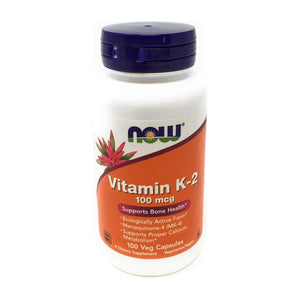 Now Foods Vitamin K - 2 100 mcg 100 Vcaps - 0990 - The Oasis of Health