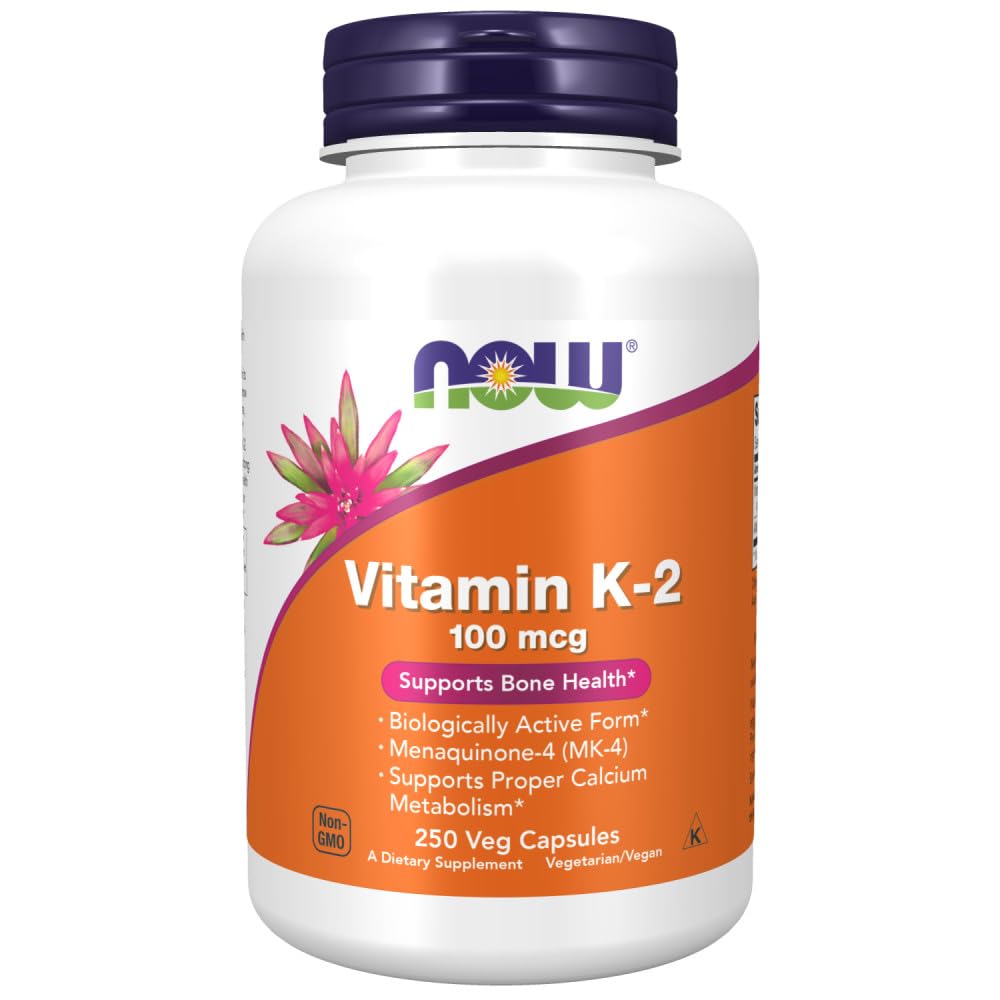 Now Foods Vitamin K - 2 100 mcg 250 Vcaps - 0991 - The Oasis of Health
