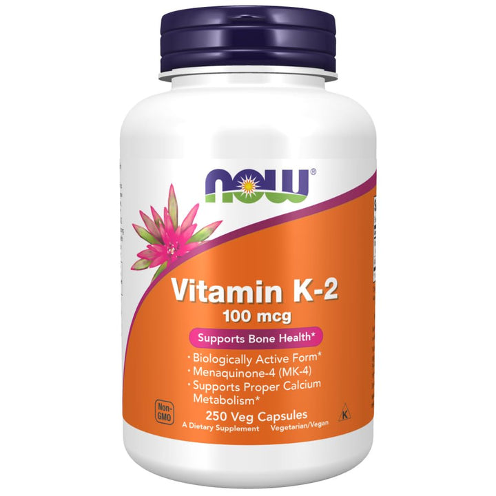 Now Foods Vitamin K - 2 100 mcg 250 Vcaps - 0991 - The Oasis of Health