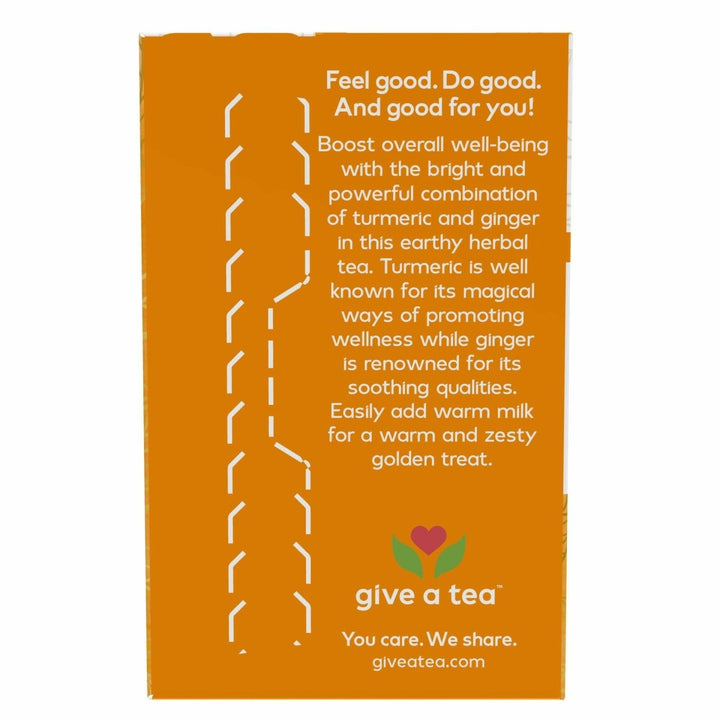 NOW Give a Tea, Organic Turmeric Ginger, Caffeine Free, 24 Tea Bags, 1.7 oz (48 g) - The Oasis of Health
