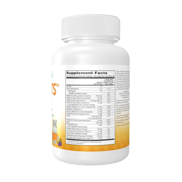 NOW Kids, Kid Vits? Grape Splash - 120 Chewable Tablets - The Oasis of Health