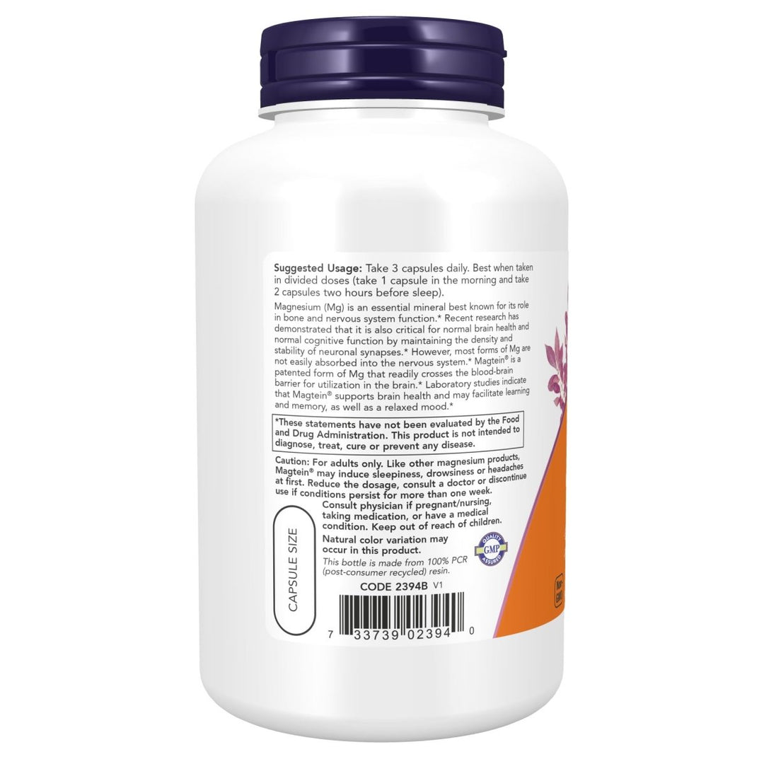 Now Magtein 180 Vcaps - 2394 - The Oasis of Health